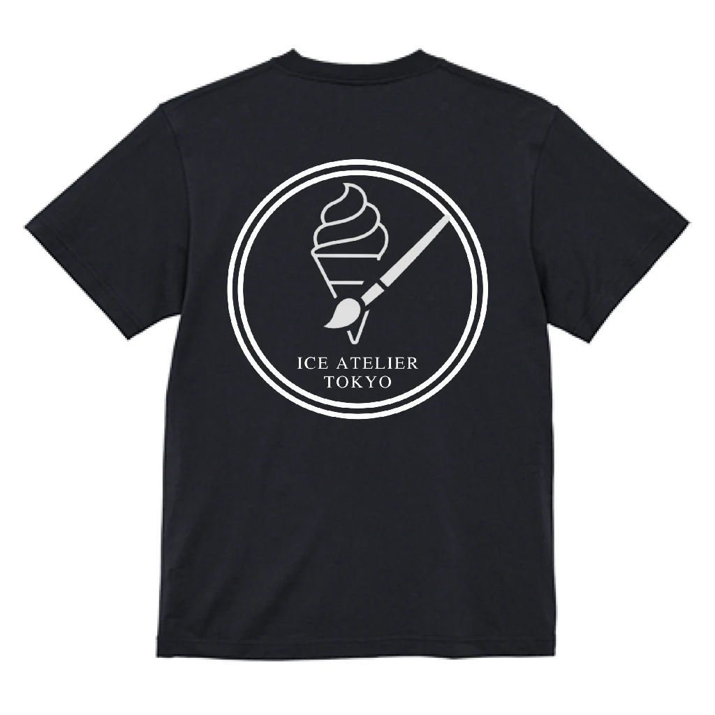 ICE ATELIER TOKYOの基本ロゴを配したオリジナルTシャツの背面