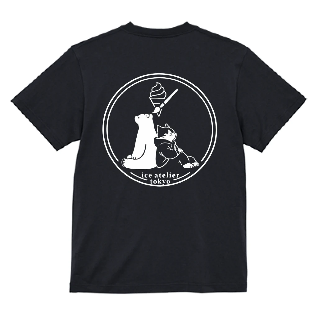 TOWAとYORUを描いたオリジナルTシャツの背面デザイン